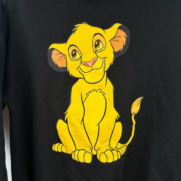 Simba Crew Sweatshirt Spell out Disney The Lion King Black Medium - Picture 4 of 8
